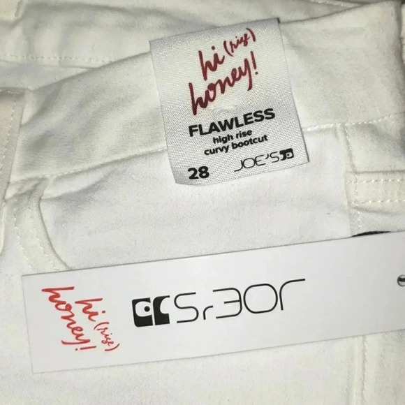 New Joe's Hi Honey 28 White Stretch Flawless High Rise Curvy Bootcut Flare - Picture 5 of 8